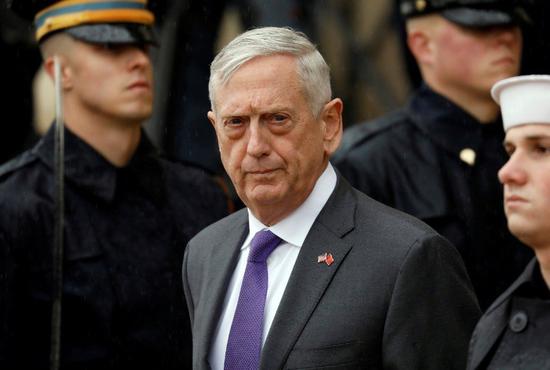 美國國防部長馬提斯(Jim Mattis)。 路透社