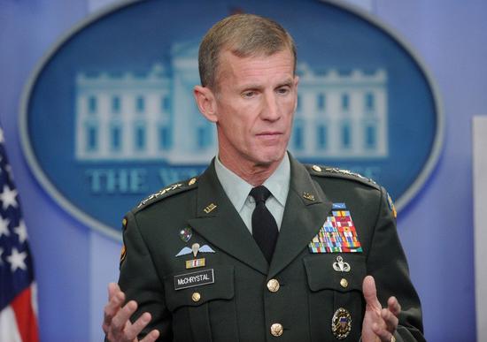 图为曾任驻阿富汗美军指挥官的退役陆军将领麦克克里斯托(Stanley McChrystal) 欧新社 图为曾任驻阿富汗美军指挥官的退役陆军将领麦克克里斯托(Stanley McChrystal) 欧新社
