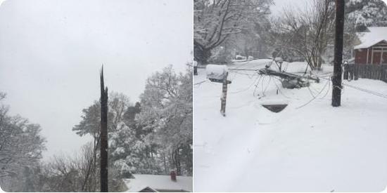 美國東南部遭到強烈暴風雪襲擊，部分地區出現60公分積雪，北卡羅來納州有3人死亡，...
