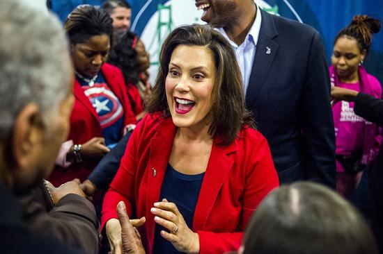密西根州長葛瑞琴‧惠特默(Gretchen Whitmer)。 世界日報記者趙元良/攝影