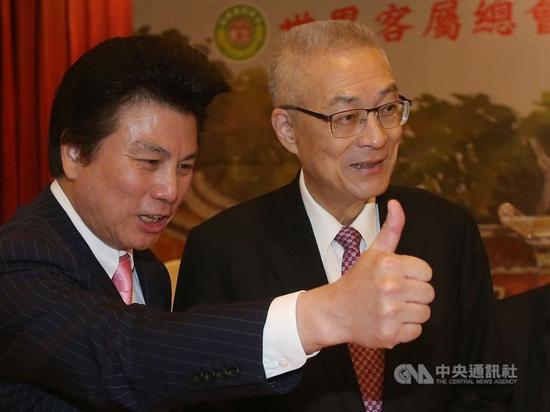 國民黨中常委範成連(左)19日表示,目前他在中國大陸仍經營事業,深怕無法兼顧繁重的