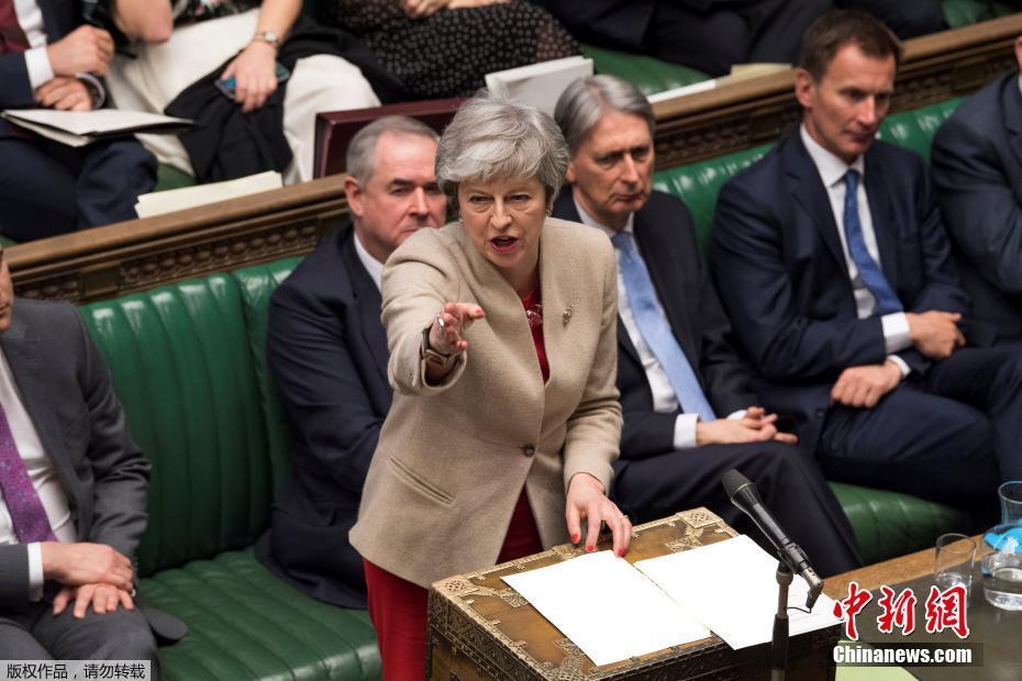 資料圖:當地時間2019年3月29日,英國議會表決脫歐協議,以344票反對、286票支持,第三次否決首相特蕾莎·梅的脫歐協議。