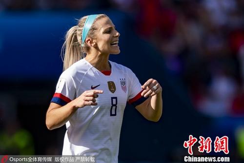 資料圖爲美國女足運動員。圖片來源:Osports全體育圖片社