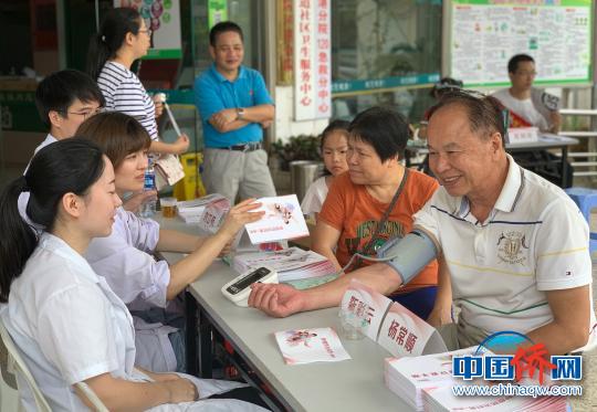 此次義診活動內容包括高血壓、糖尿病、中署、感冒等常見病的普及性健康宣教,老年人羣常見疾病診斷與護理等方面的健康宣教,銳器或重大外傷的急救知識普及,血壓測量及評估等。(福建醫科大學研究生院 供稿) 福建醫科大學研究生院供稿 攝