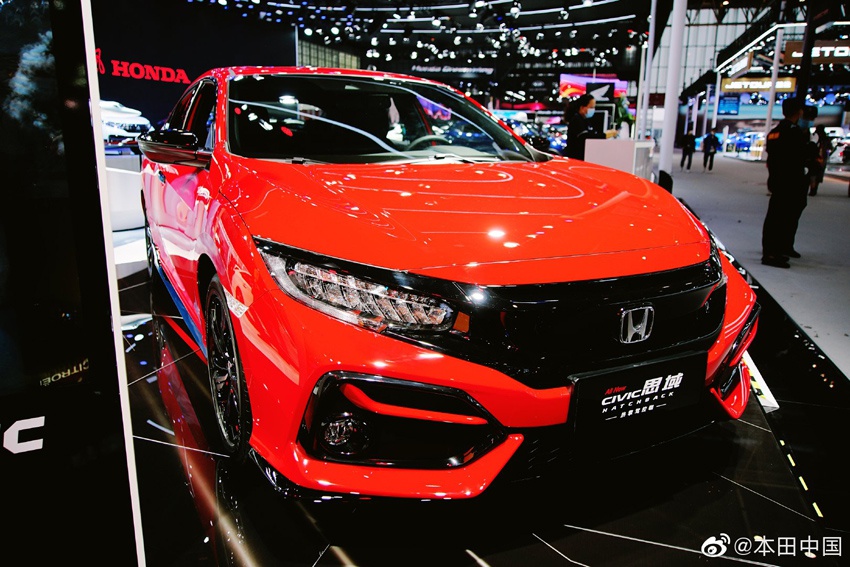 此次在美國發生事故的車型爲本田思域。圖爲在2020北京車展上亮相的新款本田思域。(圖片來源:本田公司官方微博)