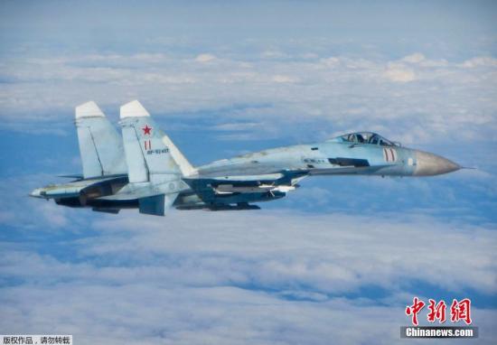 資料圖:俄羅斯蘇-27戰鬥機。