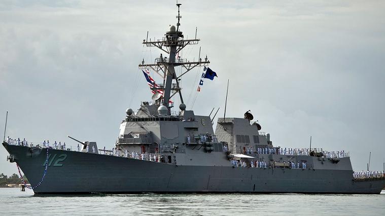 邁克爾·墨菲號導彈驅逐艦央視新聞 圖