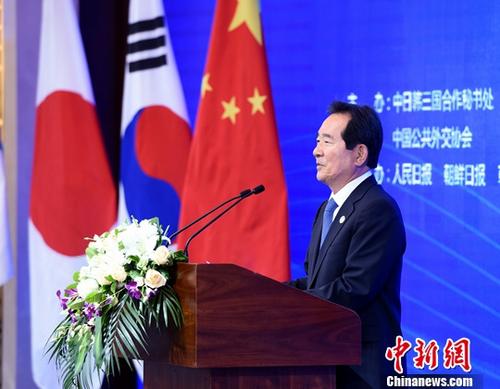 资料图:韩国新任国务总理丁世均。中新社记者 侯宇 摄