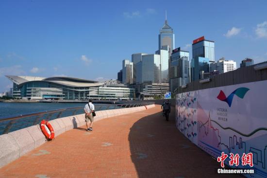资料图:香港新海滨走廊。中新社记者 张炜 摄