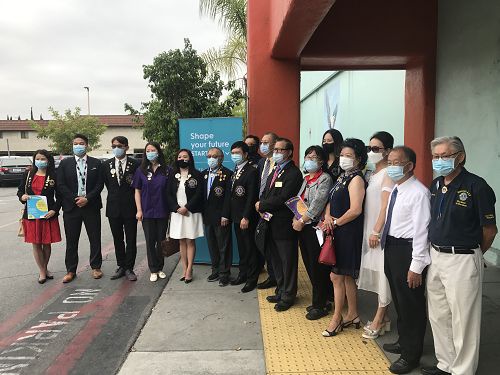 國際獅子會在聖蓋博市舉行「關懷社區協助人口普查」記者會。