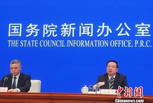 3月14日,國新辦就2019年1-2月份國民經濟運行情況舉行發佈會。<a target='_blank' href='http://www.chinanews.com/' >中新網</a>記者 李金磊 攝