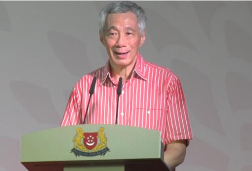 新加坡總理李顯龍(新加坡《聯合早報》視頻截圖)