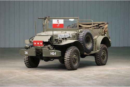 巴頓將軍4x4道奇WC-57指揮車，６月將登拍賣會。
